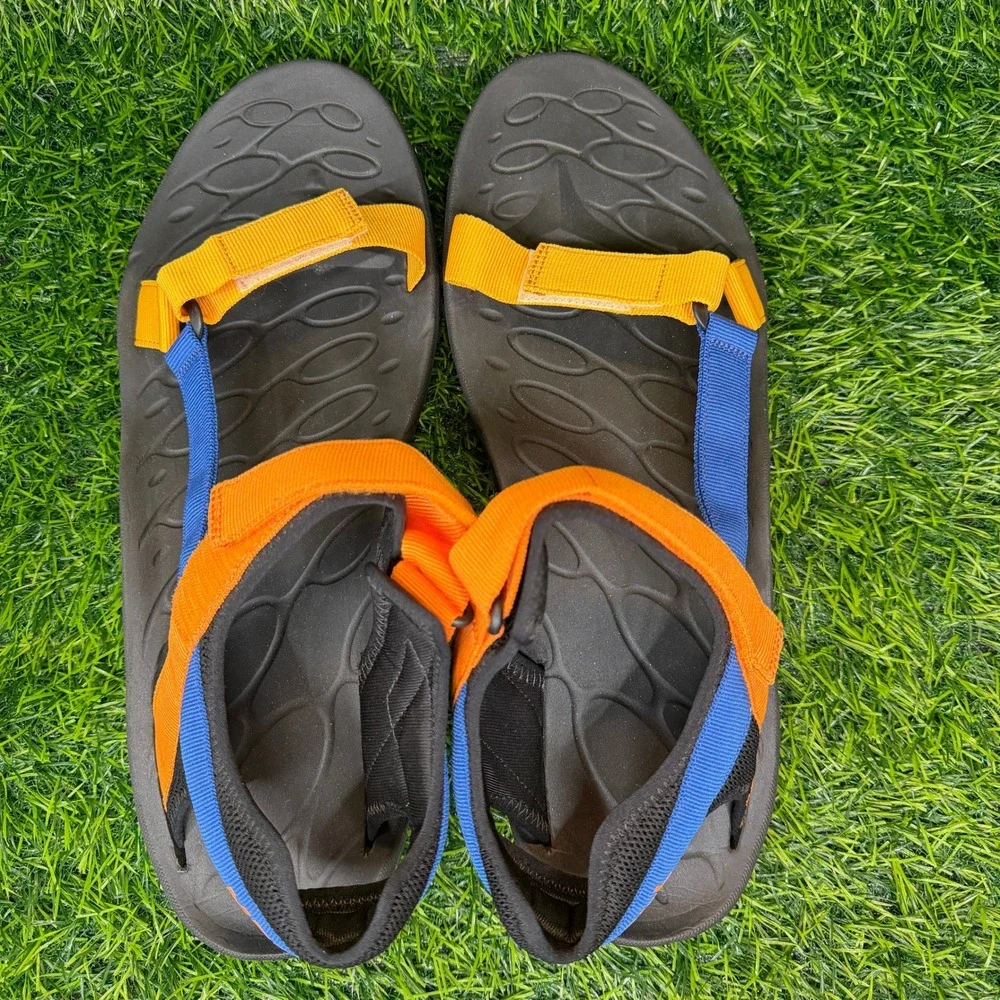 Merrell Kahuna Web Sandals Mens 15 Blue Orange Vibram Summer Like New